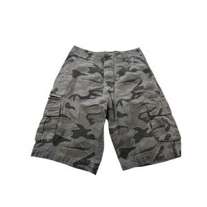 Burnside Shorts Men's Camouflage Camo Cargo‎ Style Size 26 Multi Pocket EUC